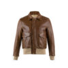 USAAF jacket - Glossy leather - Toasted bread irregular shade color