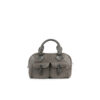 Travel Bag XS - Glossy leather - Grey color