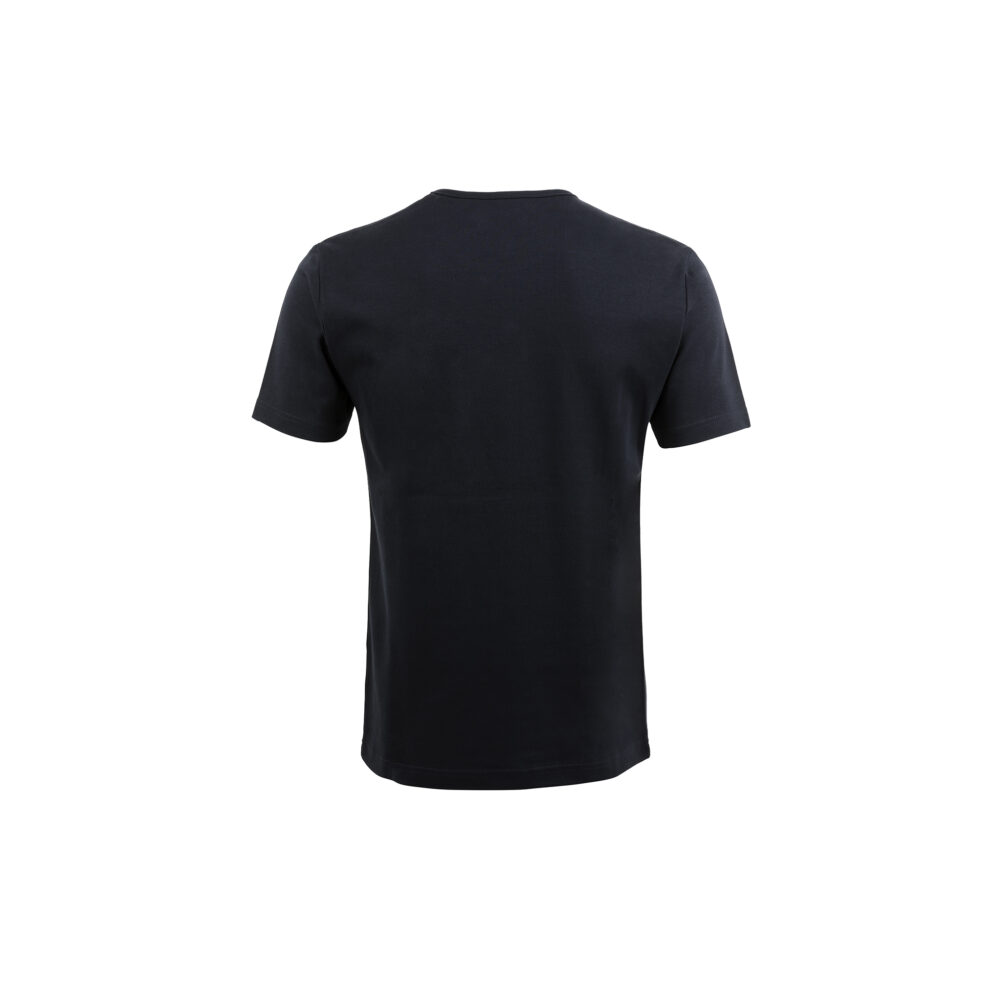 T-shirt Lettres Manches Courtes - Jersey de coton et laine - Couleurs noir et bleu ciel