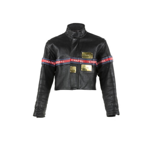 Firefighter Jacket - Glossy leather - Black color