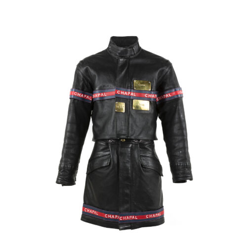 Firefighter Uniform - Glossy leather - Black color