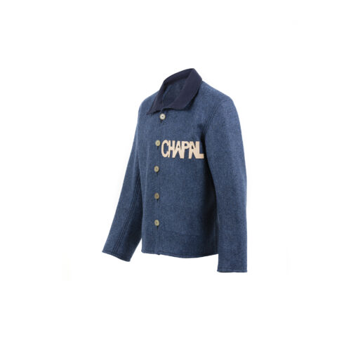 Cardigan - Laine Mérinos - Couleur bleu jean