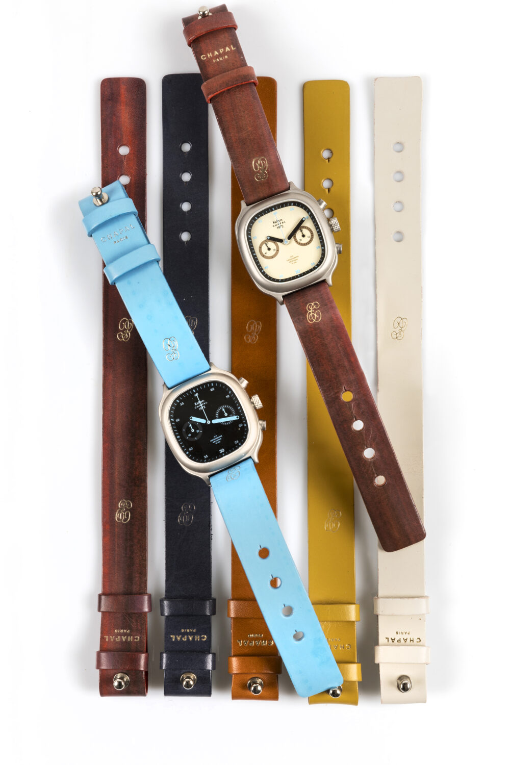 Chronograph 1972 Skyblue - Leather strap - Kelton x CHAPAL