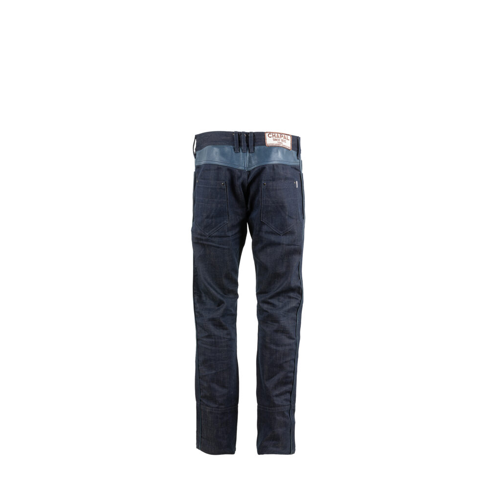Jeans 2008 AC - Denim canvas and glossy leather - Blue color