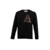 T- shirt Lapin A - Jersey de coton et cuir glacé - Couleurs brun et noir