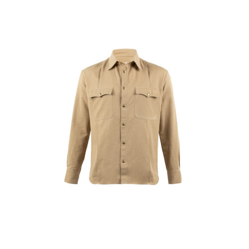 SS23 Shirt - Cotton gabardine - Beige color