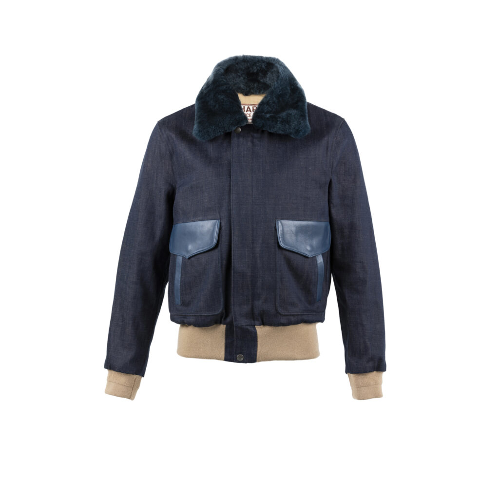 USAAF Jacket - Denim canvas - Blue color