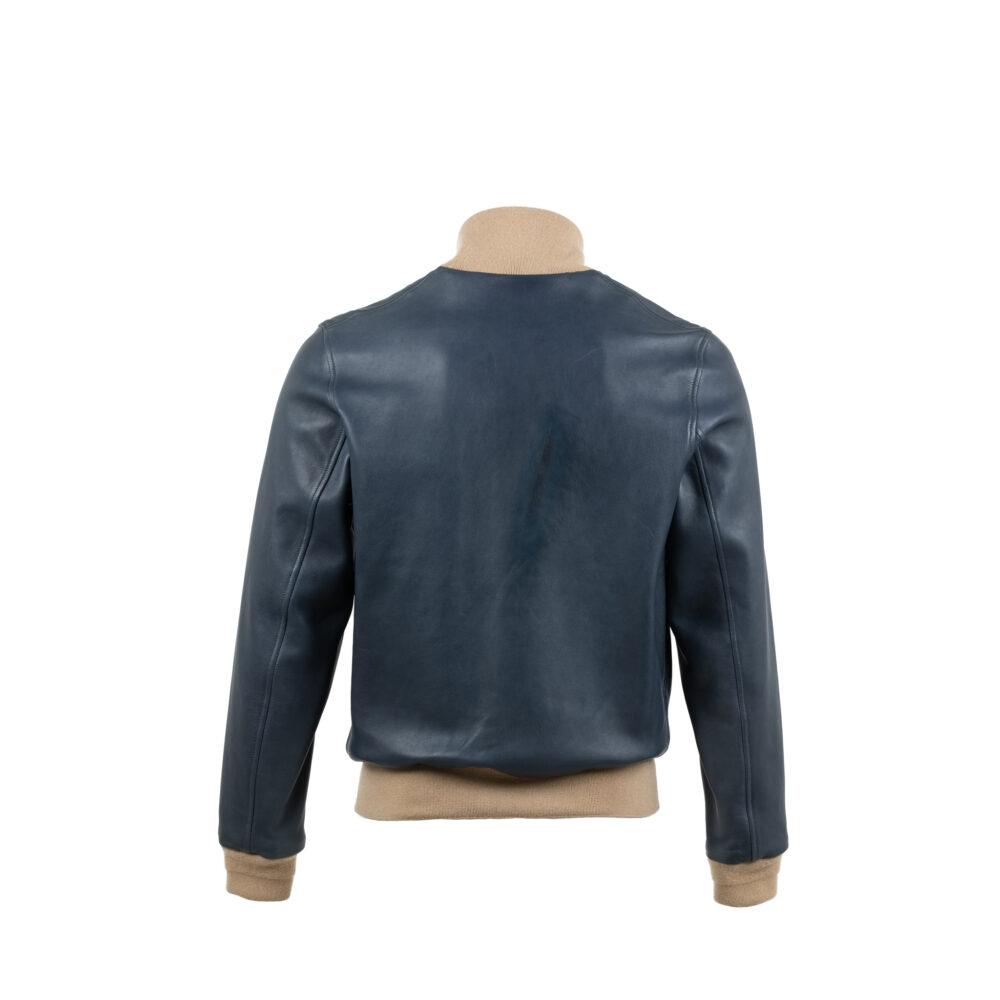 A1 Jacket - Vintage - Glossy leather - Blue color