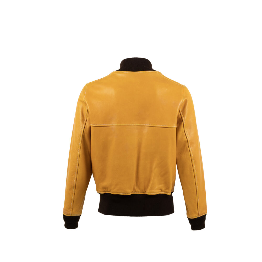 A1 Jacket - Vintage - Glossy leather - Yellow color
