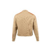 Blouson Anglais - Vintage - Cotton gabardine - Beige color - Orange leather strips