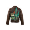 Painted Blouson Sport Vintage - Matte bull leather - Brown color