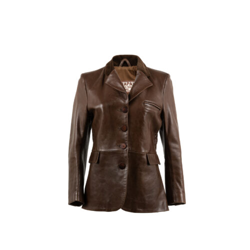 Competition Jacket - Vintage - Glossy leather - Brown color