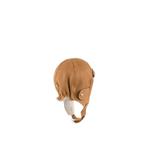 Casque Automobiliste - Vintage - Cuir glacé - Couleur tan