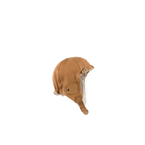 Casque Automobiliste - Vintage - Cuir glacé - Couleur tan