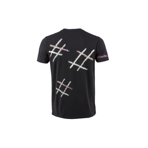 Hashtag T-shirt - Vintage - Cotton jersey - Black color