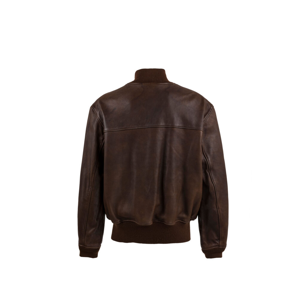 Blouson A1 - Vintage - Cuir glacé - Couleur brun