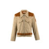 Blouson Haut de Combinaison 1950 - Whipcord et cuir velours - Couleurs beige et suzy