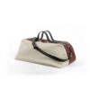 Roppongi Bag - Glossy leather - Ecru white, burgundy and charcoal grey colors