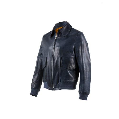 Vegetal 1 - Vegetal tanned leather - Blue color