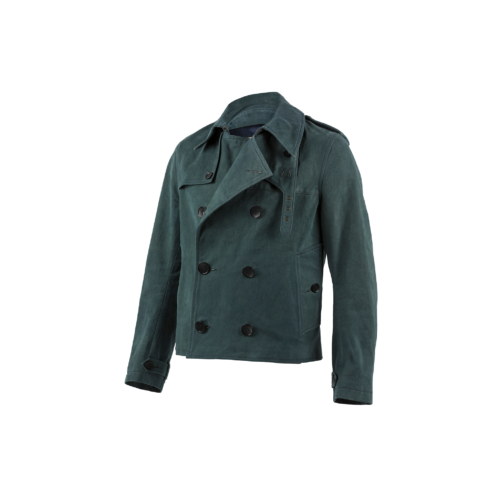 Short Trench - Whipcord - Peacock blue color