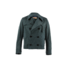 Short Trench - Whipcord - Peacock blue color