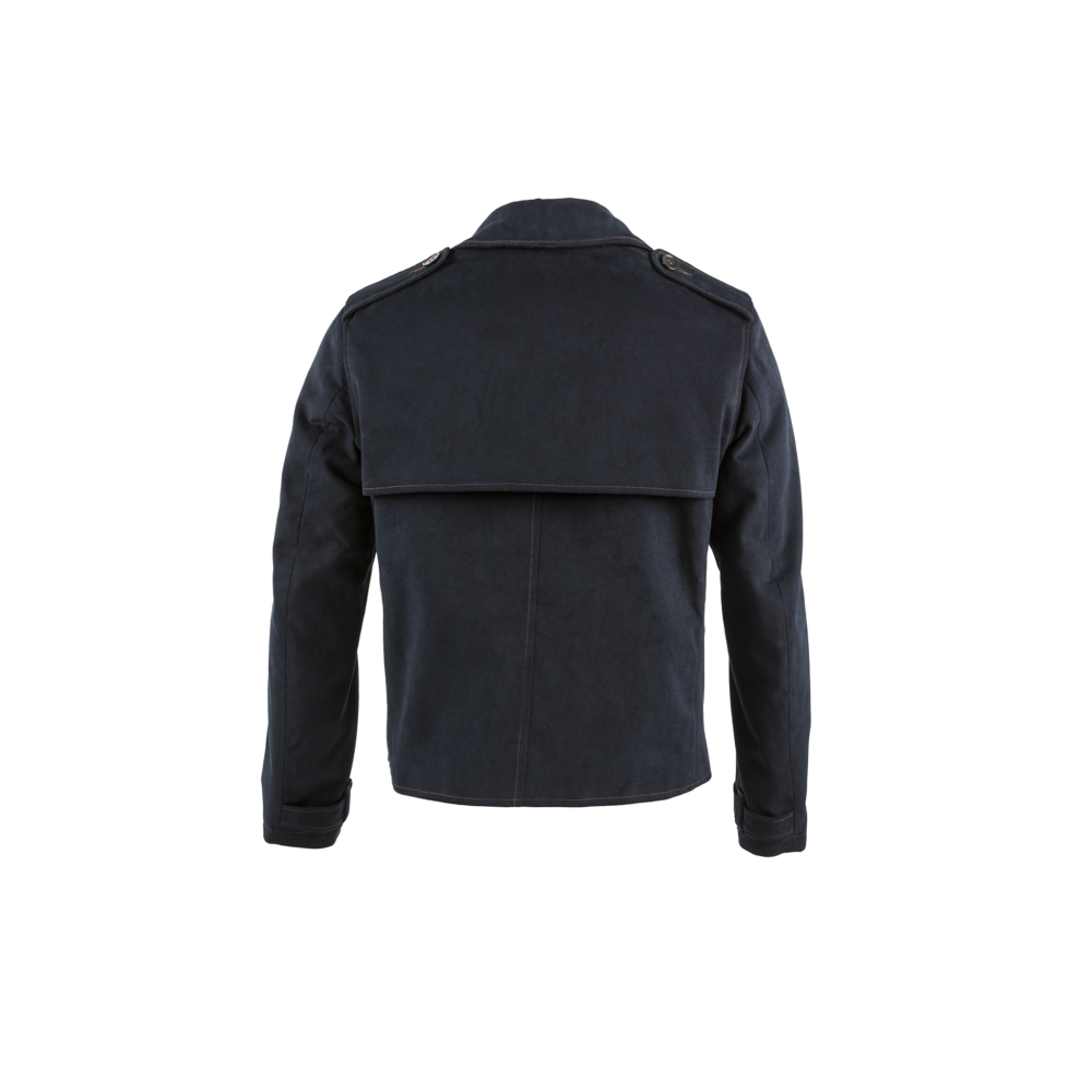 Trench Zip - Whipcord - Dark blue color