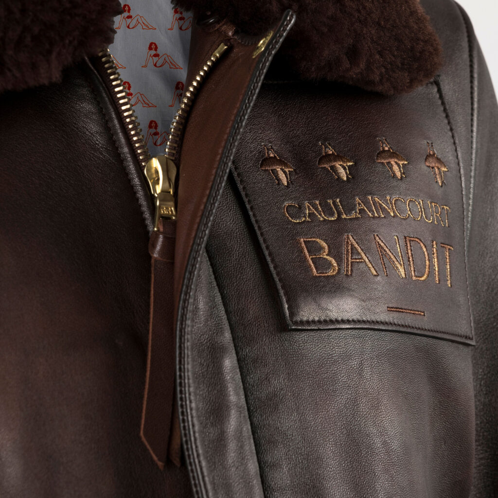 USAAF Caulaincourt - Glossy leather - Patina brown color - Name plate + lining