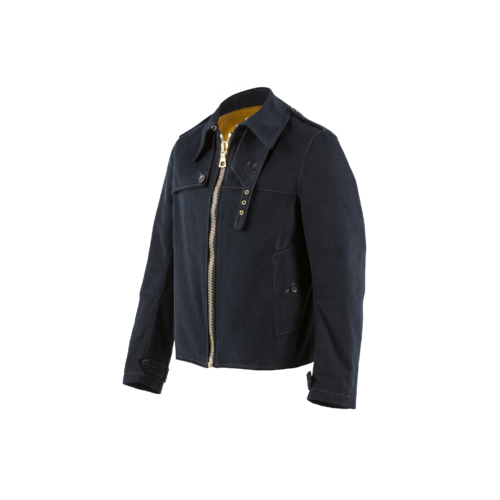 Trench Zip - Whipcord - Dark blue color