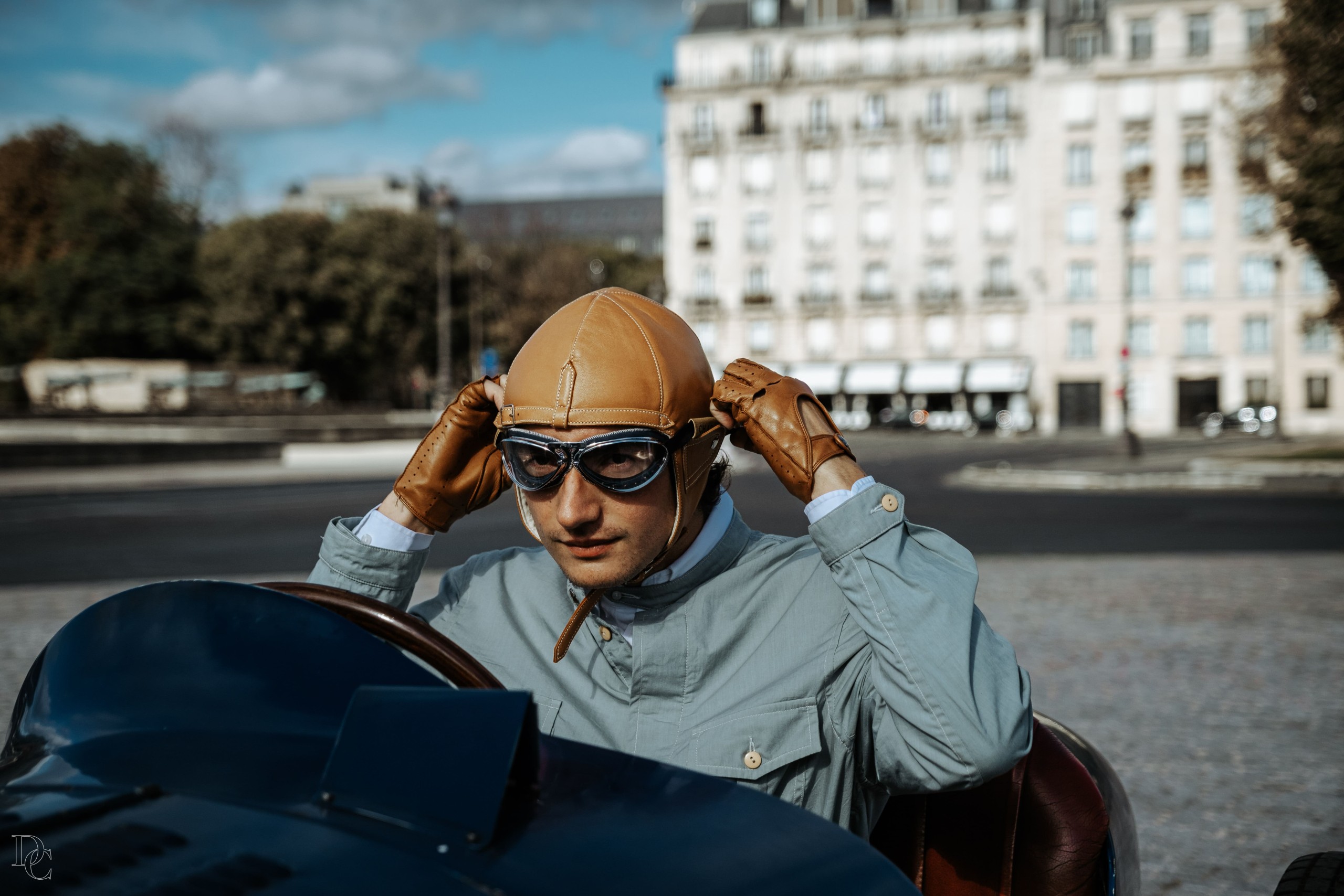 CHAPAL　ゴーグル CHAPAL（シャパル）Welding Goggles - Aluminium and glossy leather