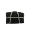 Sac Souple Large - Vintage - Laine Mérinos et cuir glacé - Couleurs noir et gris