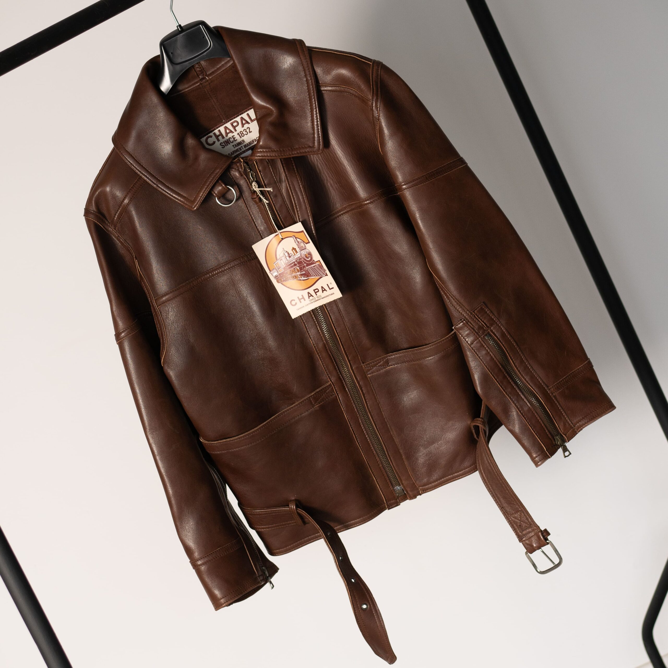 G1 Jacket - Leather - Sheep Fur collar - CHAPAL