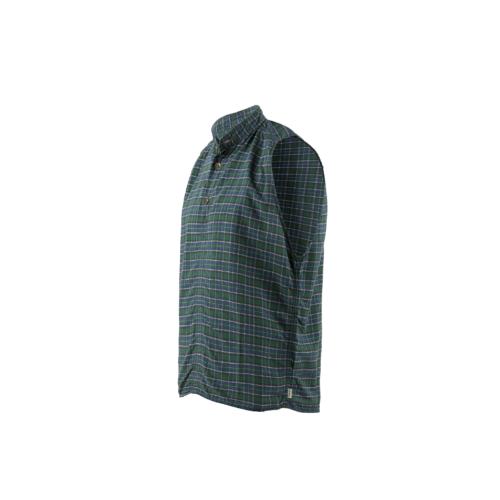 Sleeveless Shirt - Cotton poplin - Blue and green colors