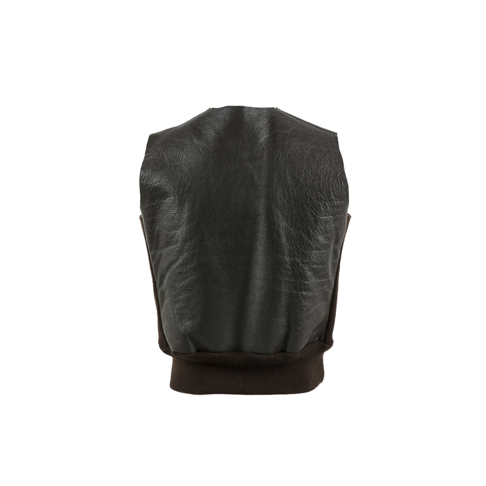 Sleeveless Jumper - Vintage - Varnished shearling - Champagne color