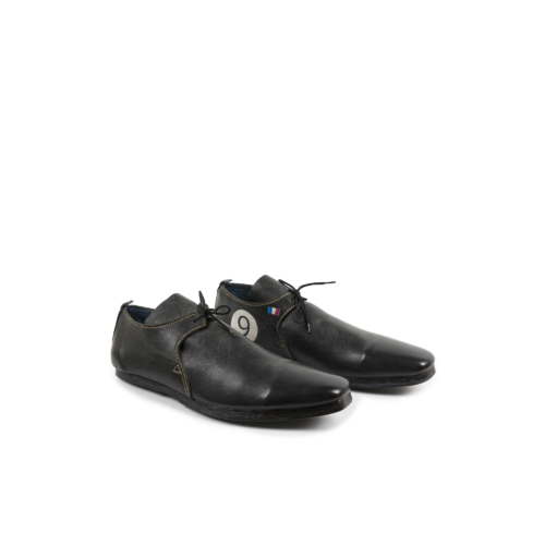 Painted Dress Shoes - Vintage - Glossy leather - Black color