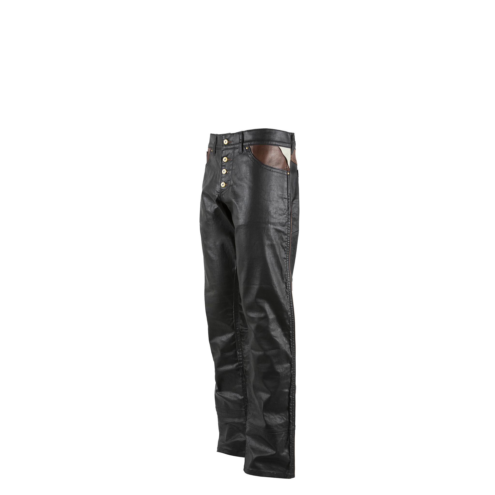 Jeans 2008 AC - Vintage - Nappa finish & glossy leather - Black and brown colors