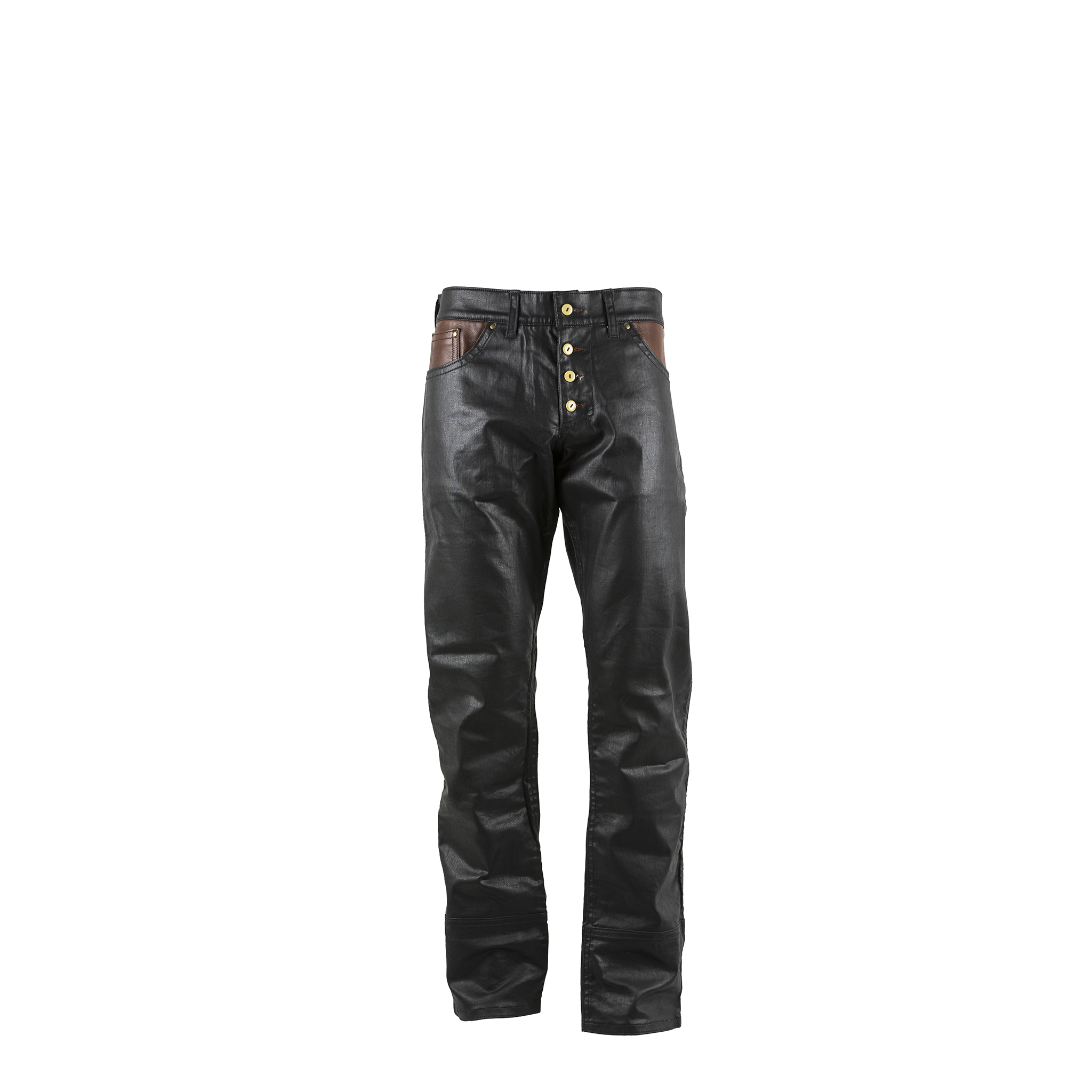 Jeans 2008 AC - Vintage - Nappa finish & glossy leather - Black and brown colors