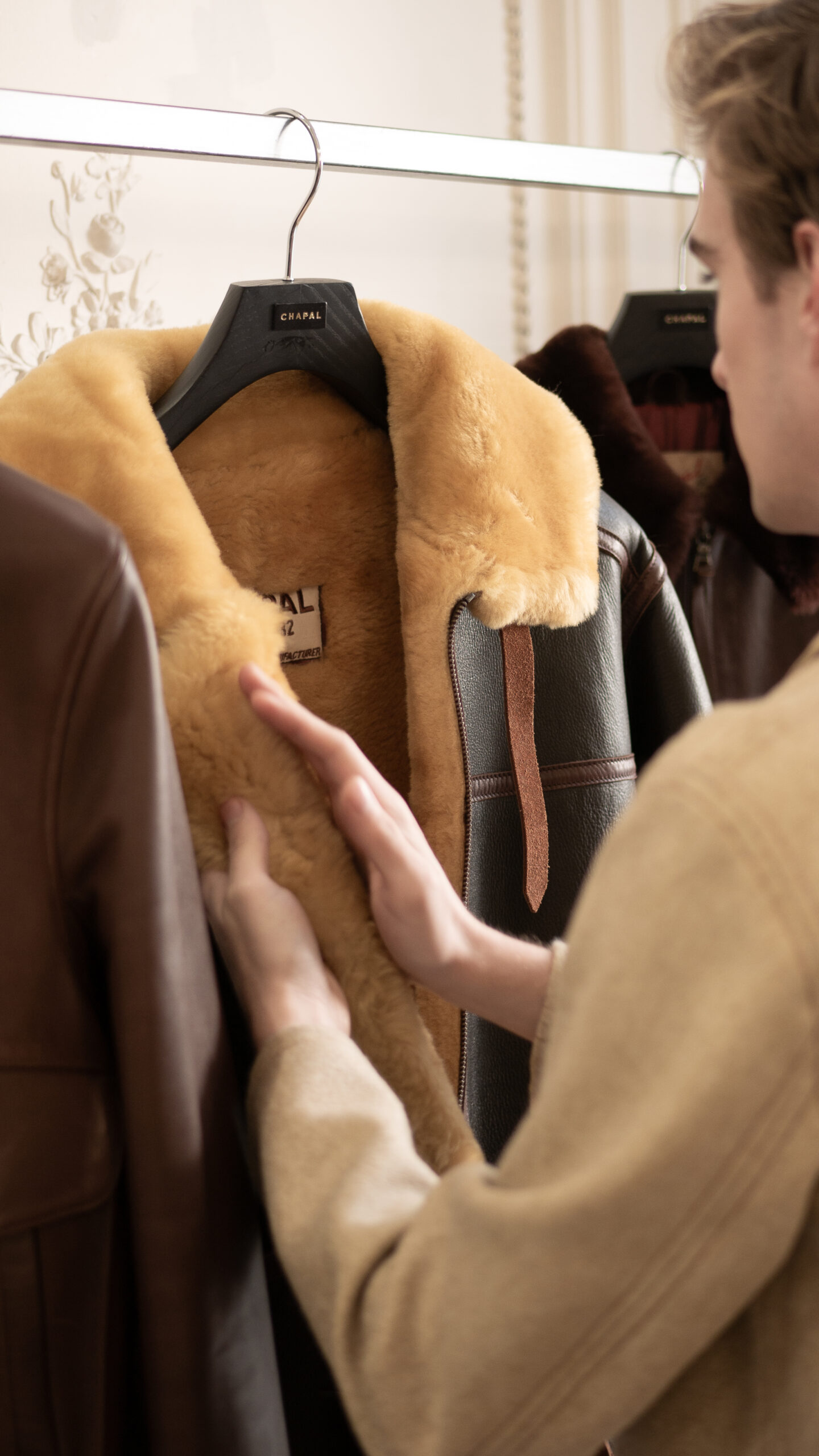 Shearling bomber jacket - RAF and B3