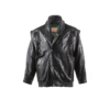 Bob Jacket - Crinkled leather - Black color