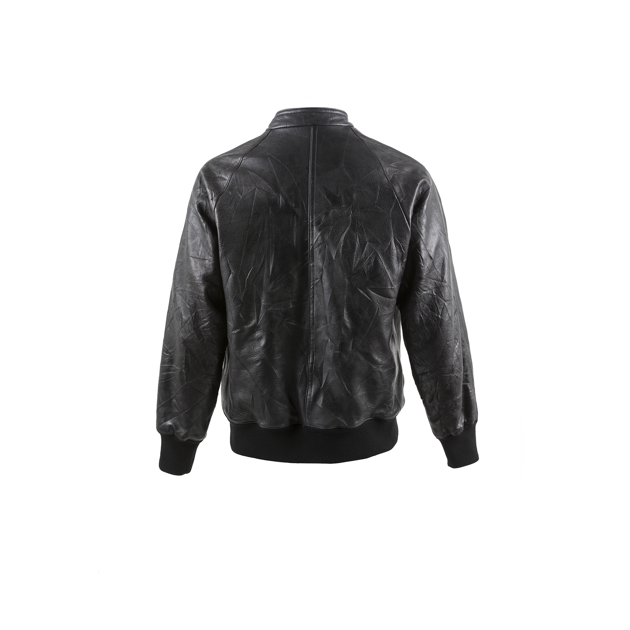 Concorde Jacket - Crinkled leather - Black color