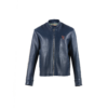 Blouson Anglais - Vintage - Dolph Lundgren - Cuir glacé - Couleur bleu