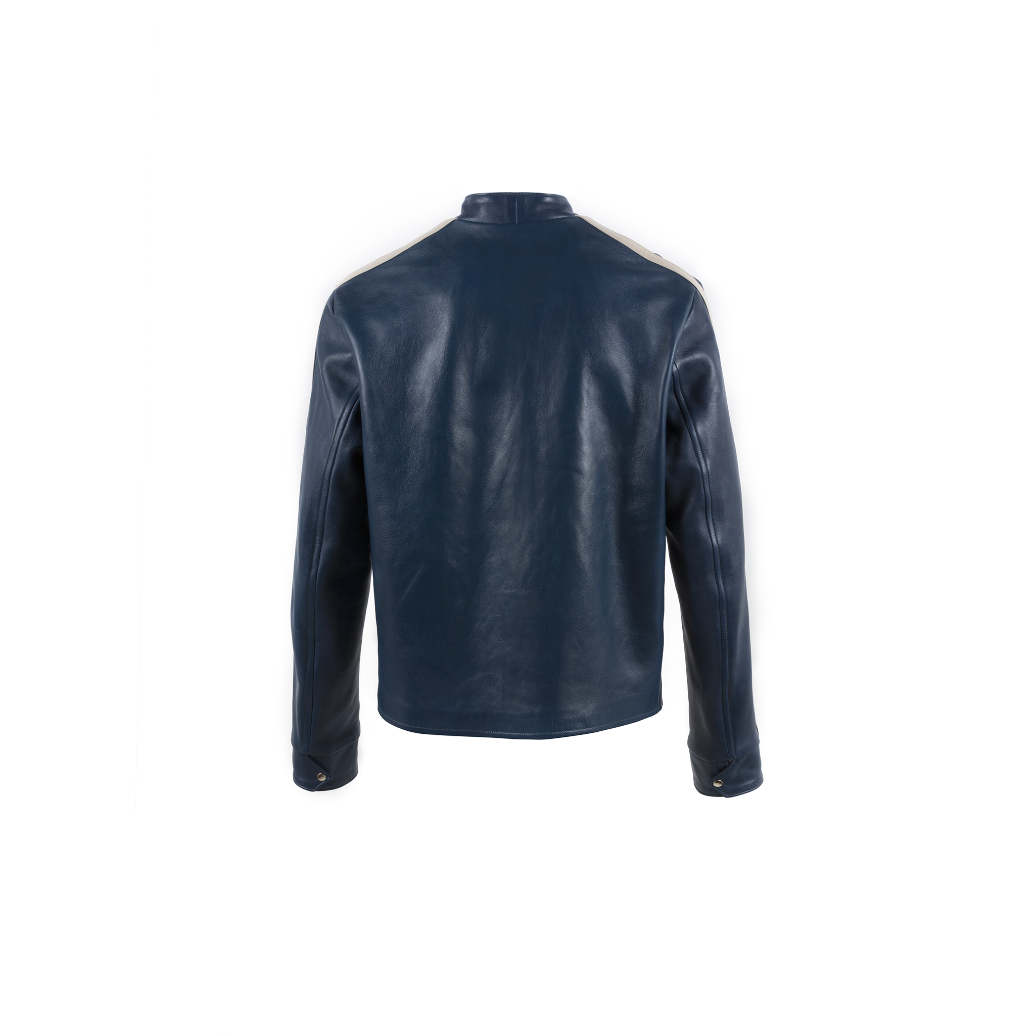 Blouson Anglais - Vintage - Dolph Lundgren - Glossy leather - Blue color