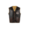 Gilet de Travail - Vintage - Mouton retourné verni - Couleur champagne