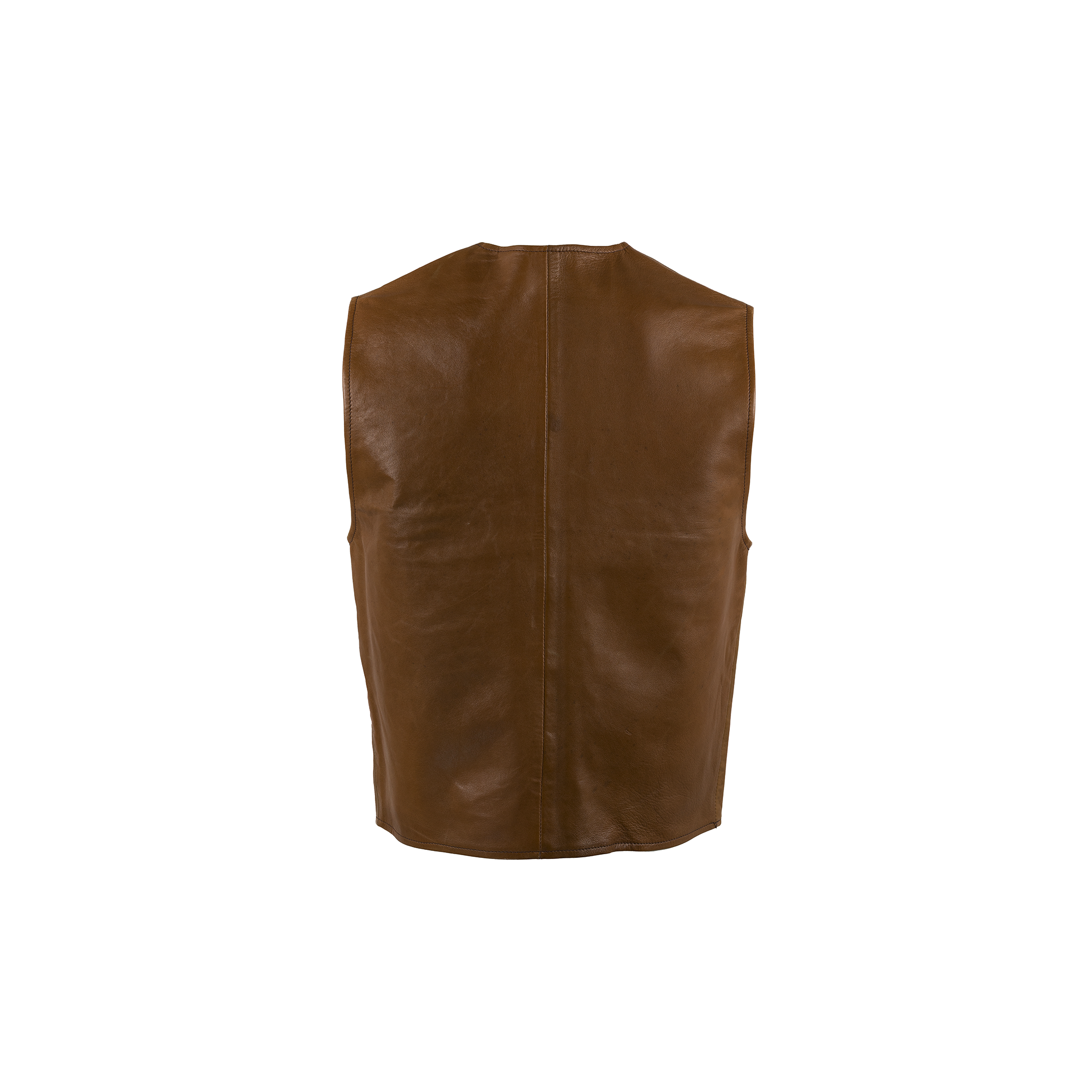 Gilet Nuvolari - Vintage - Cuir glacé - Couleur brun