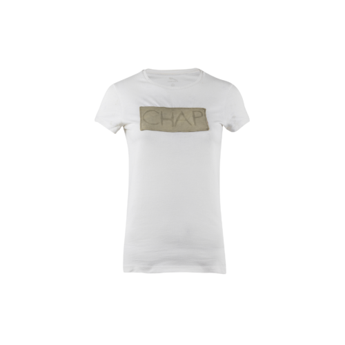 Chap T-shirt - Vintage - Combed cotton jersey - White color